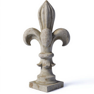 Fleur De Lis Monticello Pedestal - 35-inch — Antique Stone finish