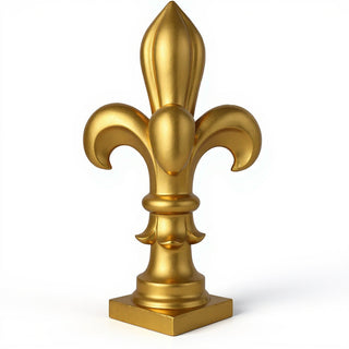 Fleur De Lis Monticello Pedestal - 35-inch — Deep Gold finish