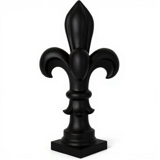 Fleur De Lis Monticello Pedestal - 35-inch — Flat Black finish