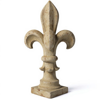 Fleur De Lis Monticello Pedestal - 35-inch — Gothic Stone finish