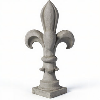 Fleur De Lis Monticello Pedestal - 35-inch — Limestone finish