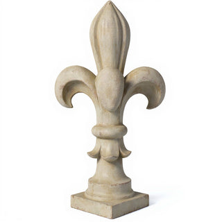 Fleur De Lis Monticello Pedestal - 35-inch — Museum Terracotta finish