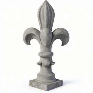 Fleur De Lis Monticello Pedestal - 35-inch — Old Stone finish