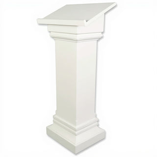 Podium with Full Front - 49-inch — Flat White finish