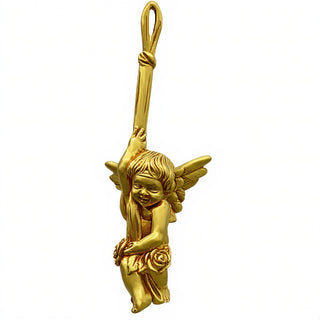 Small Hanging Angel Wall Plaque - 18-inch — Deep Gold finish