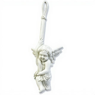 Small Hanging Angel Wall Plaque - 18-inch — Flat White finish