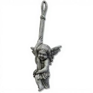 Small Hanging Angel Wall Plaque - 18-inch — Old Stone finish