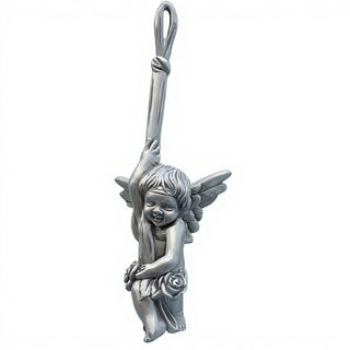 Small Hanging Angel Wall Plaque - 18-inch — Silver finish