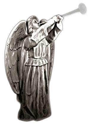 Angel Floating With Horn Statue - 59-inch