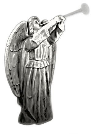 Angel Floating With Horn Statue - 59-inch