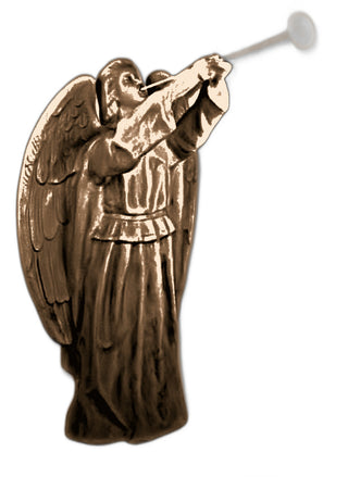 Angel Floating With Horn Statue - 59-inch