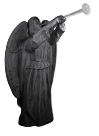 Angel Floating With Horn Statue - 59-inch