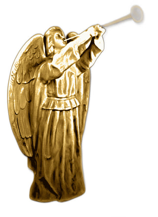 Angel Floating With Horn Statue - 59-inch