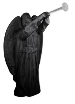 Angel Floating With Horn Statue - 59-inch