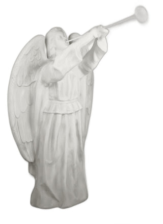 Angel Floating With Horn Statue - 59-inch
