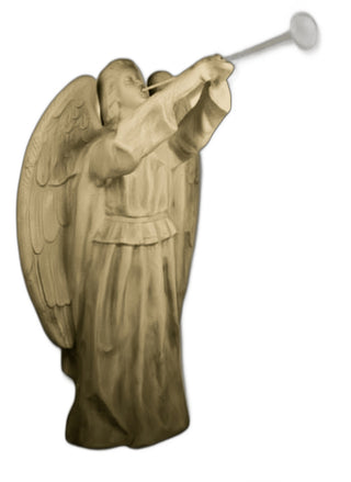 Angel Floating With Horn Statue - 59-inch
