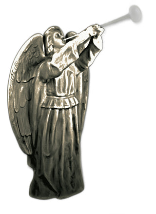 Angel Floating With Horn Statue - 59-inch