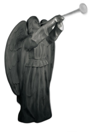Angel Floating With Horn Statue - 59-inch