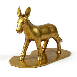 Nativity Donkey Statue — Antique Gold finish
