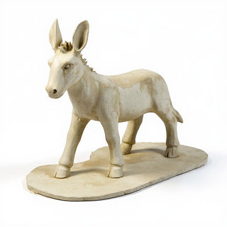 Nativity Donkey Statue — Antique White finish
