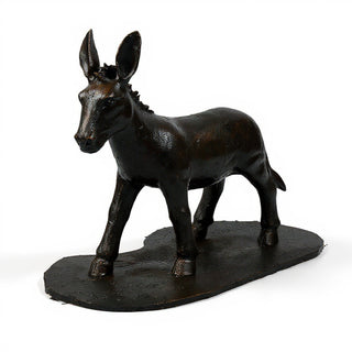 Nativity Donkey Statue — Iron finish