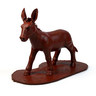 Nativity Donkey Statue — Rust finish