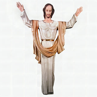 Rising Christ Wall Hanging 67" Statue - 67-inch - Realistic Color - Hand-Painted