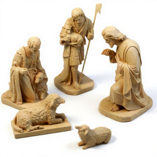 Shepherd Nativity Set Statue Set — Dusted Sand finish
