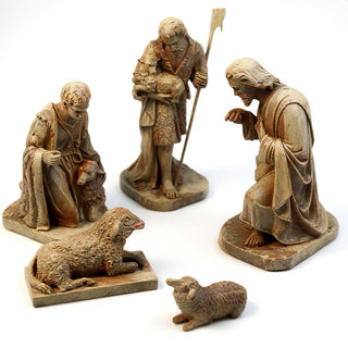 Shepherd Nativity Set Statue Set — Gothic Stone finish