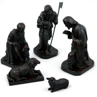 Shepherd Nativity Set Statue Set — Iron finish
