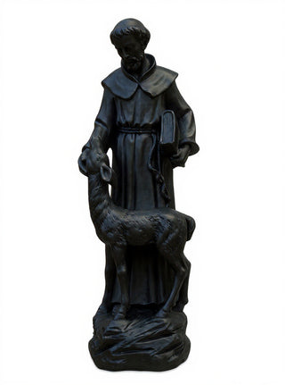 Saint Francis With Deer Statue - 20-inch