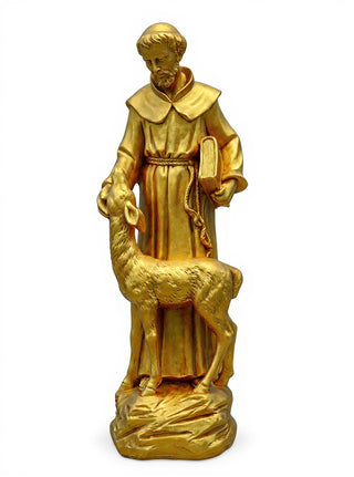 Saint Francis With Deer Statue - 20-inch