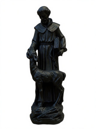 Saint Francis With Deer Statue - 20-inch