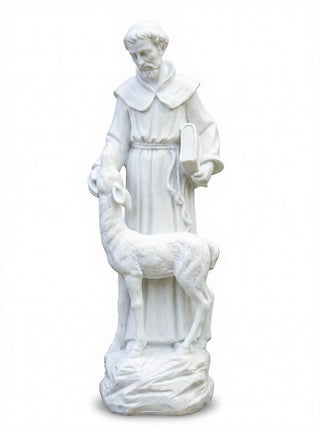 Saint Francis With Deer Statue - 20-inch