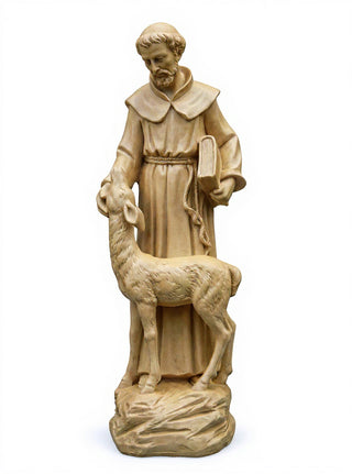 Saint Francis With Deer Statue - 20-inch