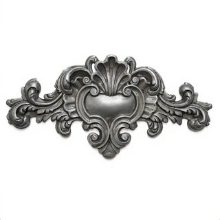 Architectural Over-Door Detail Wall Plaque — Aged Silver finish
