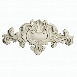 Architectural Over-Door Detail Wall Plaque — Antique White finish