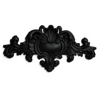 Architectural Over-Door Detail Wall Plaque — Flat Black finish