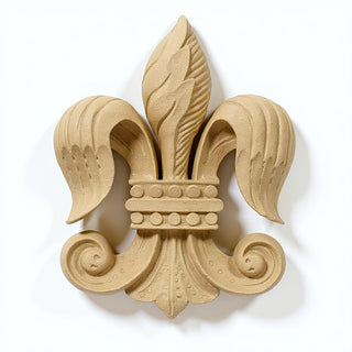 Fleur De Lis Wall Plaque - 23-inch — Dusted Sand finish
