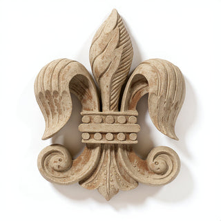 Fleur De Lis Wall Plaque - 23-inch — Gothic Stone finish