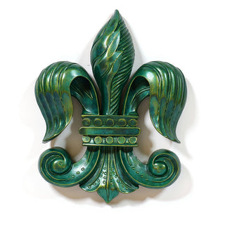 Fleur De Lis Wall Plaque - 23-inch — Green Bronze finish