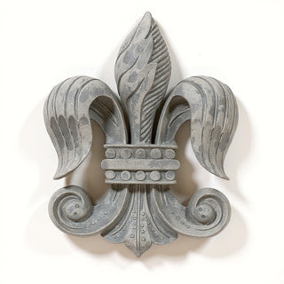 Fleur De Lis Wall Plaque - 23-inch — Old Stone finish