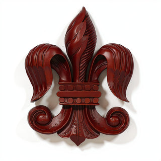 Fleur De Lis Wall Plaque - 23-inch — Rust finish