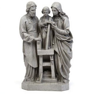 The Holy Family Statue - 25-inch — Limestone finish