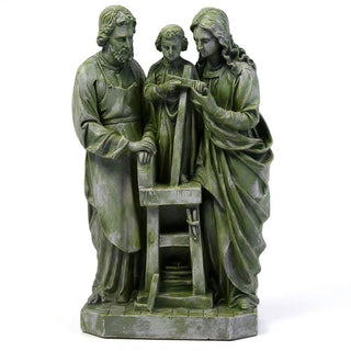 The Holy Family Statue - 25-inch — Mossy Green finish