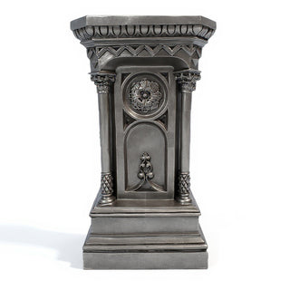 Columned Church Pedestal - 47-inch — Aged Silver finish