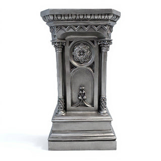 Columned Church Pedestal - 47-inch — Antique Silver finish