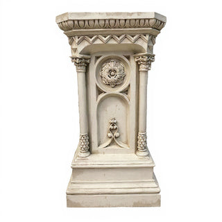 Columned Church Pedestal - 47-inch — Antique White finish