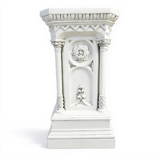 Columned Church Pedestal - 47-inch — Flat White finish