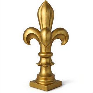 Fleur De Lis Finial - 8-inch — Antique Gold finish